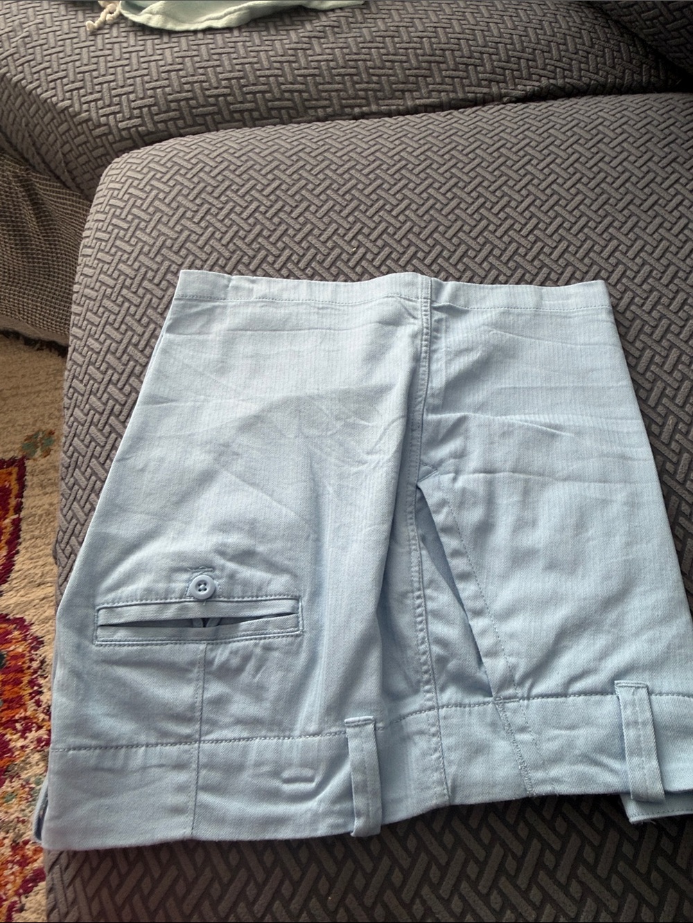 Vineyard Vines Light Blue Women's Flat Front Shorts - Picture 2 of 6